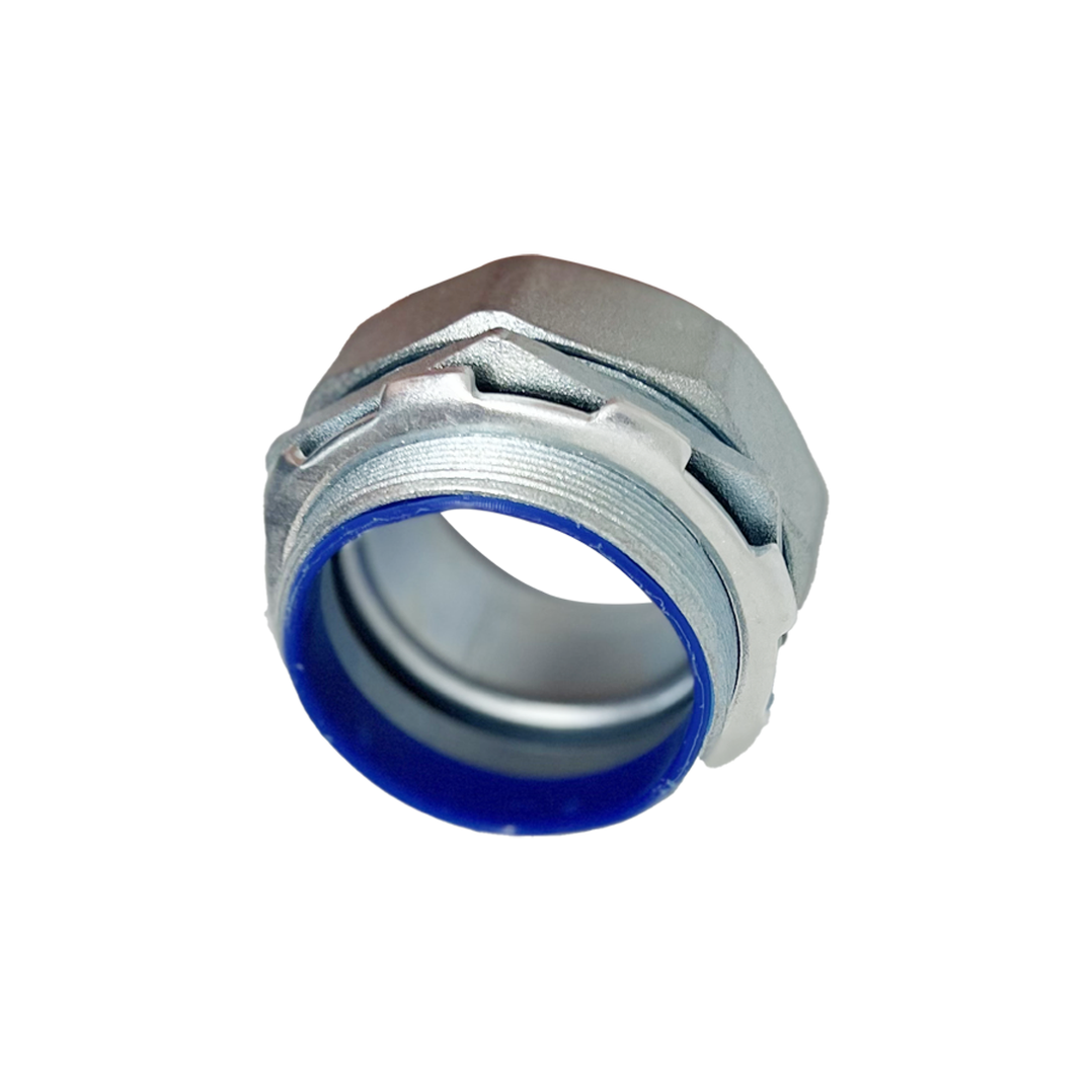 Conector Metálico Recto P/Flex C/PVC 50 mm — Exom