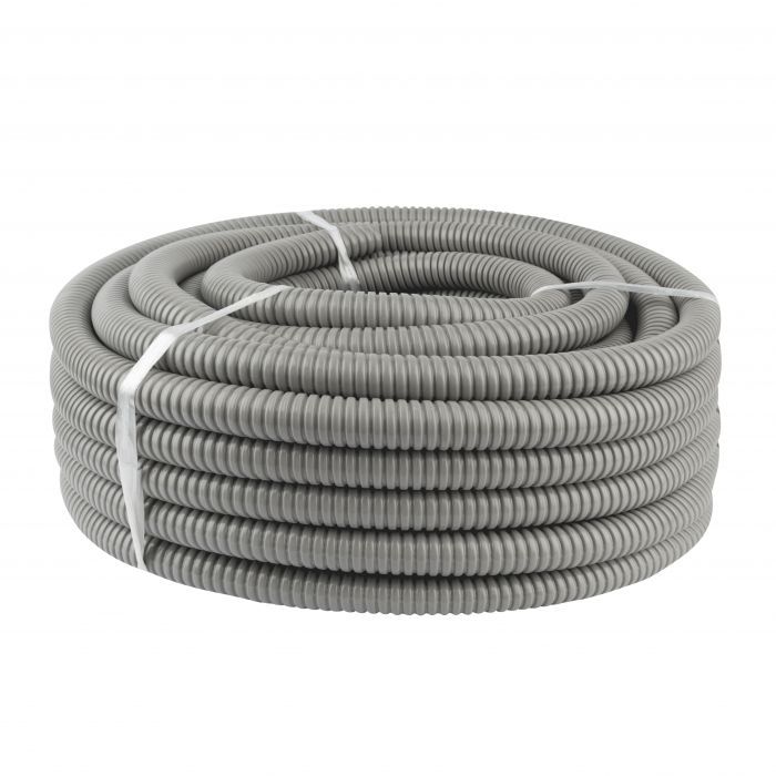 Conduit Flexible Metálico con PVC. Rollo 50 Mts. Gris 20 MM — Exom